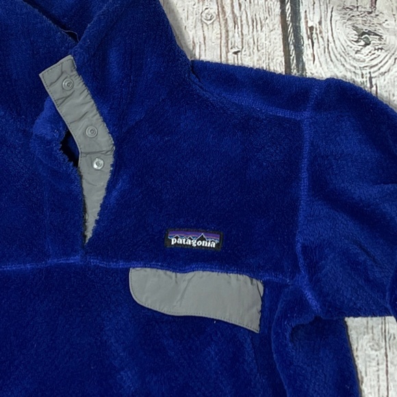 Patagonia Snap Fleece Pullover Sweater Jacket Womens Blue - Picture 3 of 5